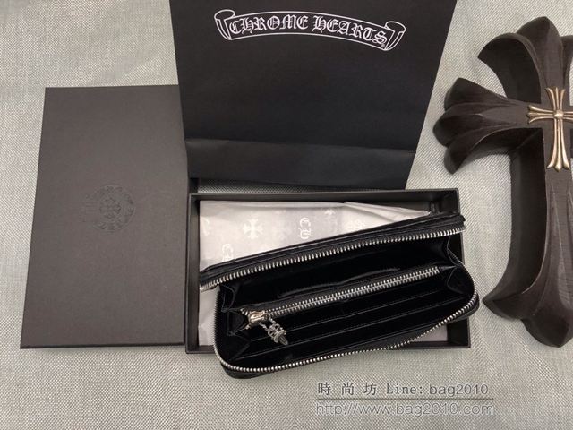 chrome hearts包 克羅心長款拉鏈錢包 克羅心鱷魚皮拉鏈錢包  gjc1930
